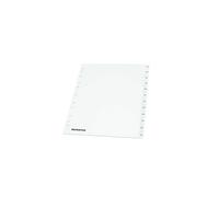 MONDOFFICE Intercalaires mensuels A4+ en polypropylène gris - 12 divisions