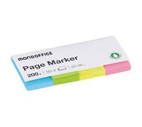MONDOFFICE Marque-pages 4 x 50 index de 20 x 38 mm - 4 couleurs assorties