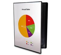 MONDOFFICE Porte vues personnalisable A4 - Polypropylène - 12 pochettes - 24 vues - Noir