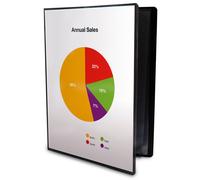 MONDOFFICE Porte vues personnalisable A4 - Polypropylène - 24 pochettes - 48 vues - Noir
