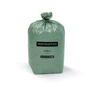 MONDOFFICE Sac poubelle 110L recyclé - Vert - Lot de 200