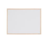 MONDOFFICE Tableau blanc mélaminé effaçable à sec 60 x 90 cm - Cadre bois