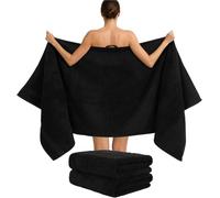 MondoHaus Lot de 3 serviettes de bain, serviette de bain et serviette de bain, 100 % coton, douces et absorbantes, 70 x 140 cm, serviette de bain 90 x 47 cm, serviette de bain 70 x 48 cm, serviette de
