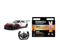 MONDOMotors-Porsche911GT3Cupradiocommandée-modèleéchelle1:14-Vitessejusqu'à10km/h-VoitureJouetpourEnfant-63530 + Piles AA Duracell Optimum (lot de 8) - Piles Alcalines 1,5V - Jusqu’à 200% plus longtem