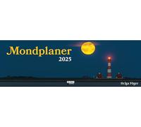 Mondplaner 2025: Der Wochenplaner für den Schreibtisch - Mit Monatsübersicht und viel Platz für Termine und Notizen - auch zum Aufstellen - 32,0 x 10,7 cm
