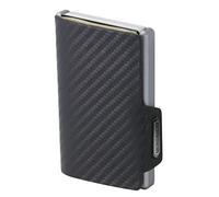 MONDRAGHI® Mini Portefeuille Ultra-léger et Compact. Coque résistante aux Rayures et aux Chocs. Puce RFID Anti-clonage | Miniwallet Carbon