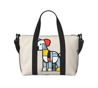 Mondrian Abstractionism Petit Animal Femme Sac à Main Bandoulière Sac à Main Sac à Main Sac à Main Casual avec Fermeture Éclair, Convient pour le Travail, Voyage, Fitness, Voyage