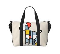 Mondrian Abstractionism Petit animal Sac à main Sac à main Voyage Casual Sac à main adapté pour le travail, les voyages, le fitness, le tourisme, sac de rangement à fermeture éclair pour femme