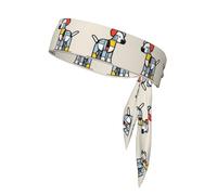 Mondrian Bandeau de sport Motif abstractionisme Petit animal Pour les voyages en plein air et divers sports Unisexe