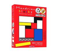 Mondrian Blocks Puzzle & Puzzle-Battle Game, Casse-tête, Jeu de Voyage Compact à Bord, Édition Rouge