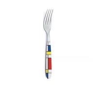 MONDRIAN Fourchette de table inox avec poignée décorée
