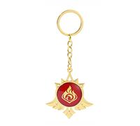 Mondstadt Cosplay Porte-clés Pour Genshin Impact, Métal Mondstadt Vision Keychain Pendentif Oeil de Dieu Pyro Merch