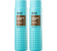 MONÉ Professional Shampoing Cheveux Colorés, Kératine Végétale, 2x300 ml | Monoï de Tahiti. Lavage doux quotidien, freine la perte de couleur. Compléter avec l'après-shampoing assorti.