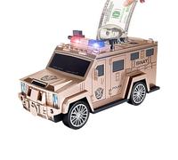 Moned Bank for Kids - Boîte de pièces de camion créative | Cash Truck Piggy Bank avec musique et lumière, Piggy Bank pour enfants, modèle de voitures en espèces Piggy Bank
