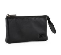 Monedero Hombre Pequeño - Carteras Para Hombre Piel Genuina - Monedero Mujer - Billeteras Para Hombre. Cartera Tarjetero Hombre Con Llavero Y RFID 207459 Noir