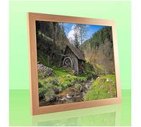 Monello Cadre photo de qualité supérieure - 34,5 x 48,5 cm - Cadre puzzle - Hêtre Havel - 48,5 x 34,5 cm - Avec panneau arrière blanc et verre synthétique transparent