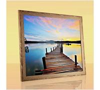 Monello Cadre photo de qualité supérieure - 40 x 120,5 cm - Cadre puzzle - décor chêne Sonoma - 120,5 x 40 cm - Avec panneau arrière blanc et verre synthétique antireflet