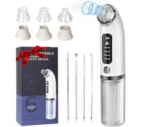 Monemey Aspirateur Point Noir Extracteur Points Noirs, 6 Sondes et 4 Modes d'extraction des Points Noirs Rechargeable pour Blackheads Boutons Graisse, Super Aspiration Sous Vide de 65 kPa