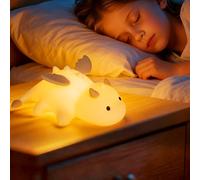 Monemey Veilleuse Bébé Dinosaure Veilleuse Enfant Rechargeable, 7 Couleurs 3 Luminosité, Bebe Maternité, Lampe de Chevet Enfant Deco Chambre Bebe