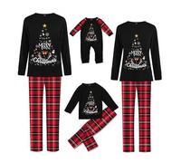 MoneRffi Ensemble Pyjama Noel Famille, Pyjama de Noël Famille Combinaison Pyjama, Pyjama Couple Assorti, Vêtements de Nuit de Noël pour Papa Maman Enfants Bébé(10,Homme)