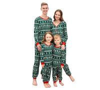 MoneRffi Pyjama de Noel Famille, Ensembles de Pyjamas Noël, Imprimé Renne Famille Christmas Pyjama Famil pour Hommes Femmes Enfants BéBé(21,Femmes,L)