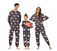 MoneRffi Pyjama de Noel Famille, Ensembles de Pyjamas Noël, Imprimé Renne Famille Christmas Pyjama Famil pour Hommes Femmes Enfants BéBé(14,Femmes,L)