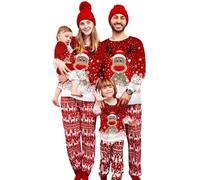 MoneRffi Pyjama de Noel Famille, Ensembles de Pyjamas Noël, Imprimé Renne Famille Christmas Pyjama Famil pour Hommes Femmes Enfants BéBé(05,Enfants,6 Ans)