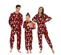 MoneRffi Pyjama de Noel Famille, Ensembles de Pyjamas Noël, Imprimé Renne Famille Christmas Pyjama Famil pour Hommes Femmes Enfants BéBé(07,Bébé,9 Mois)