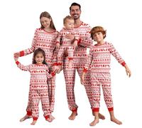 MoneRffi Pyjama de Noel Famille,Ensembles de Pyjamas Noël,Imprimé Renne Famille Christmas Pyjama pour Hommes Femmes Enfants BéBé(Pajamas-47,Enfants,12 Ans)
