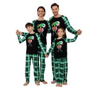 MoneRffi Pyjama de Noel Famille,Ensembles de Pyjamas Noël,Imprimé Renne Famille Christmas Pyjama pour Hommes Femmes Enfants BéBé(Pajamas-23,Hommes,3XL)