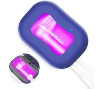MONESAO Housse de brosse à dents désinfectant avec lumière violette - Étui de nettoyage rechargeable - Boîte de rangement pour brosse à dents électrique et manuelle (violet)