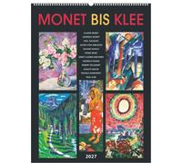 Monet bis Klee 2027: Kunstkalender 42x56 cm mit Meisterwerken von Monet, Klee, Marc und Macke und sprachneutralem Kalendarium