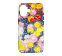 Monet Chrysanthèmes de Jardin colorés Art Floral Classique Coque pour iPhone 16