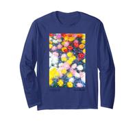 Monet Chrysanthèmes de Jardin colorés Art Floral Classique Manche Longue
