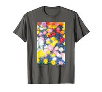 Monet Chrysanthèmes de Jardin colorés Art Floral Classique T-Shirt