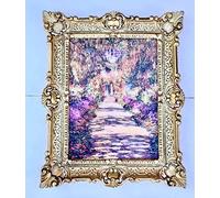Monet - Tableau mural avec cadre - Style baroque - 56 x 46 cm
