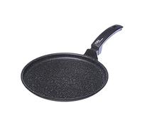 Moneta Alluflon Etnea Plaque, aluminium Antiadhérent Effet Pierre, 24 cm, Noir (Pas Induction)