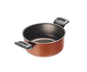 MONETA Alluflon Zecchino Faitout Antiadhérent, Diamètre 24 cm, Aluminium, Orange