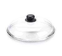 Moneta Couvercle en Verre Borosilicaté avec Rebord en Acier Inoxydable, Résistant aux Hautes Températures et aux Rayures, Compatible Lave-Vaisselle, 24 cm