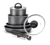Moneta Eden Minispace Batterie de casseroles 7 pièces, aluminium recyclé, 100% fabriqué en Italie