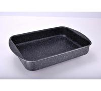 Moneta Etnea, Plat à Lasagne, Plat à Gratin pour Four avec revêtement anti-adhésif et anti-rayures en surface en pierre, Lavable au lave-vaisselle, 32x25 cm