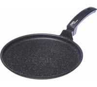Moneta Alluflon Etnea Plaque, aluminium Antiadhérent Effet Pierre, 24 cm, Noir (Pas Induction)
