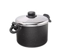 Moneta Etnea Cuiseur à Pâtes avec couvercle verrouillable, Casserole Spaghetti, Lavable au lave-vaisselle, 22 cm (Incompatible avec l'induction)