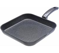 Moneta Etnea Poêle Grill, Revêtement anti-adhésif et anti-rayures surface en pierre - 28x28 cm - Non compatible avec induction