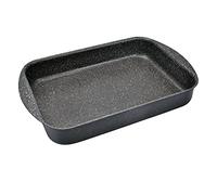 Alluflon Etnea Plat à Lasagne en aluminium, Antiadhésif Façon Pierre, Noir, 31 cm 0001855931