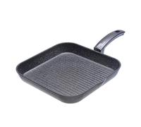 Moneta Etnea Poêle Grill, Revêtement anti-adhésif et anti-rayures surface en pierre - 28x28 cm - Non compatible avec induction