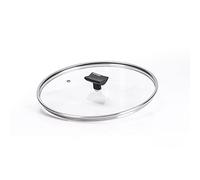 Moneta Nova Couvercle en Verre Trempé avec Rebord en Silicone, Base de Protection, Compatible Lave-Vaisselle, 30 cm