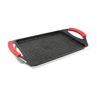 Moneta Pro Grill, Poêle Grill à Induction avec Poignée en Silicone, Revêtement Antiadhésif et Anti-rayures, Poêle Adaptée à toutes les Cuisinières, Lavable au Lave-vaisselle, 45x27cm