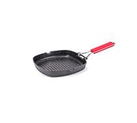Moneta Pro Grill, Poêle Grill à Induction avec Poignée Pliante, Revêtement Antiadhésif et Anti-rayures, Poêle Adaptée à toutes les Cuisinières, Lavable au Lave-vaisselle, 24x24cm
