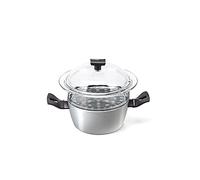 Moneta Vapeur Connection Base 20 cm - Casserole et vapeur en aluminium, antiadhésif et résistant, 100% fabriqué en Italie